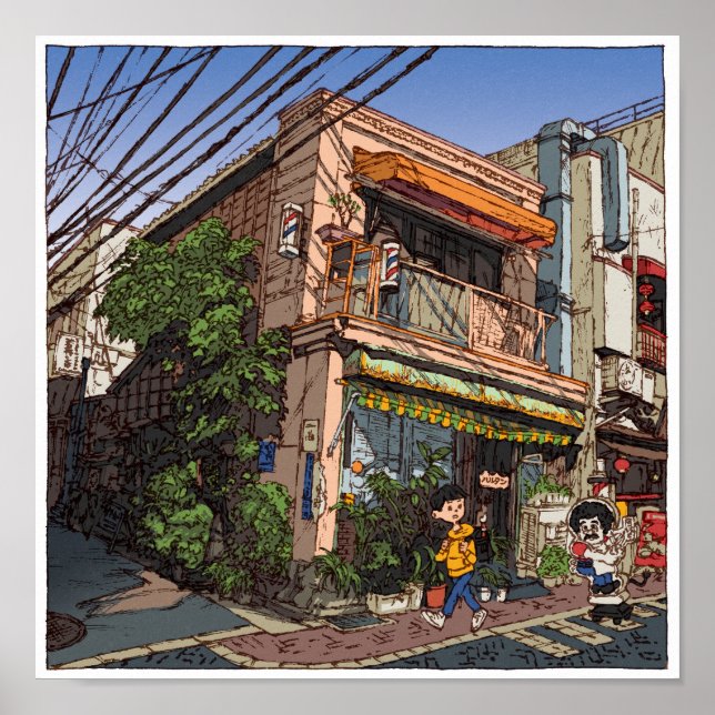 84:Barber Harutan/Kichijoji Poster (Framsidan)