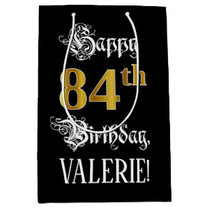 84:e födelsedag ~ Finare skript; Faux Guld, Namn