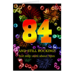 84:e födelsedag fortfarande hälsningskort