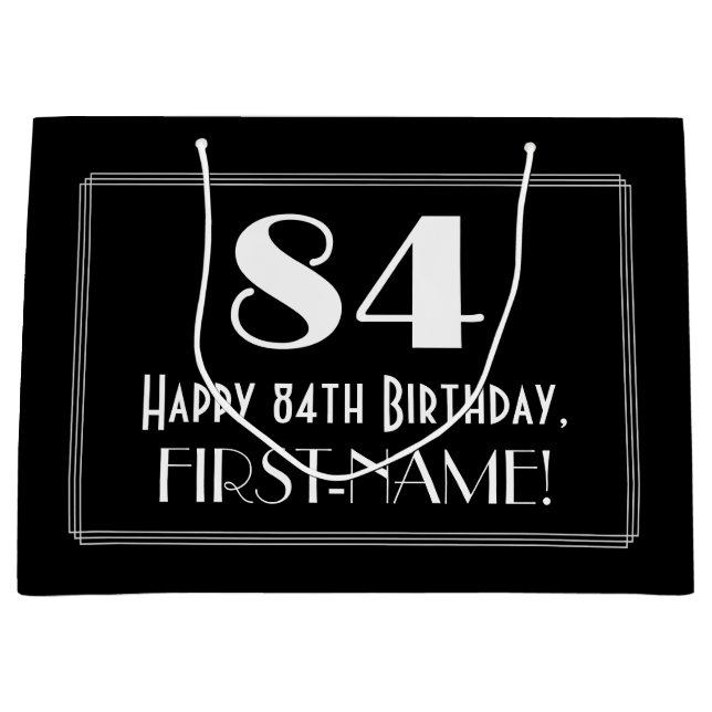 84:e födelsedagen: Art Deco Inspired Stil "84", Na (Framsidan)