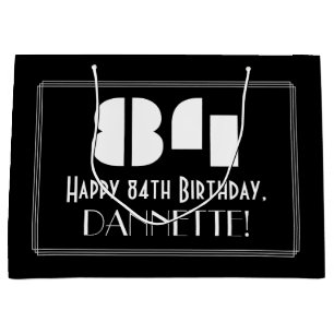 84:e födelsedagen ~ Art Deco Inspired Titta "84" +