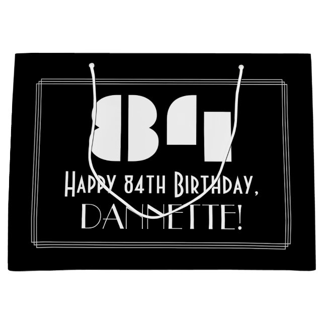 84:e födelsedagen ~ Art Deco Inspired Titta "84" + (Framsidan)