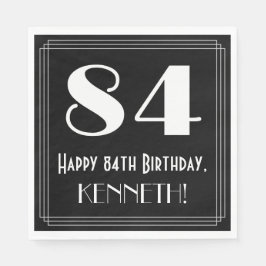 84:e födelsedagen ~ Art Deco Inspired Titta "84", Pappersservett