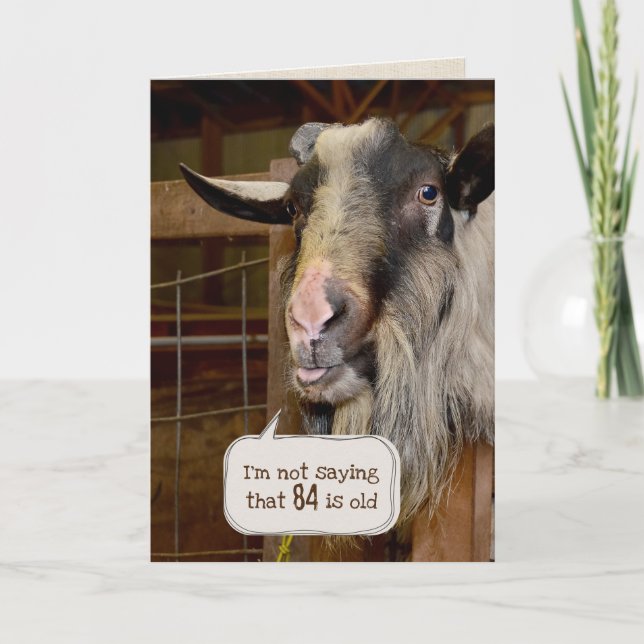 84:e födelsedagen gammal get kort (Framsida)