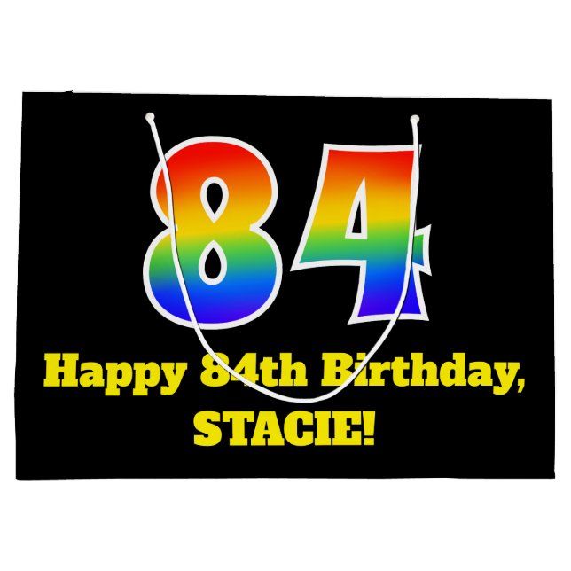 84:e födelsedagen ~ Roligt, färglös, Vibrant, regn (Baksidan)