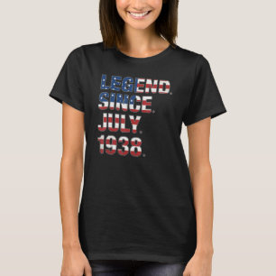 84:e födelsedagsdagen sedan juli 1938 USA flagga 8 T Shirt