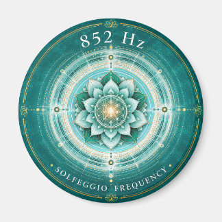 852 Hz Solfeggio-frekvensmagnet | Livets blomma Magnet