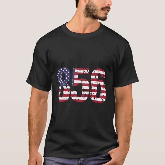 856 New jersey-områdeskod T Shirt (Framsida)