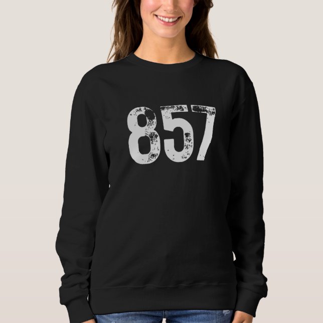 857 Area Code Boston MA Mobile Telephone Area Code T Shirt (Framsida)