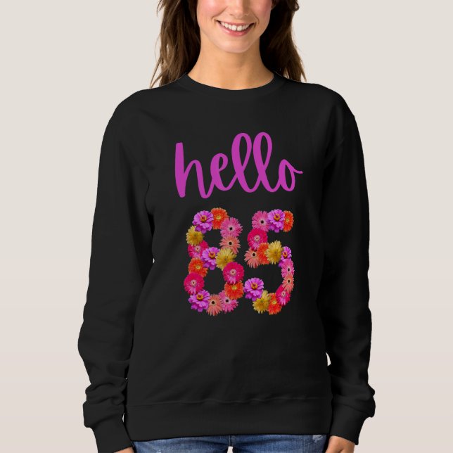 85-årig födelsedagsblomma Hej 85:e min 85:e B T Shirt (Framsida)