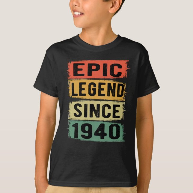 85 års ålder Bday 1940 Epic Legend 85: e födelseda T Shirt (Framsida)