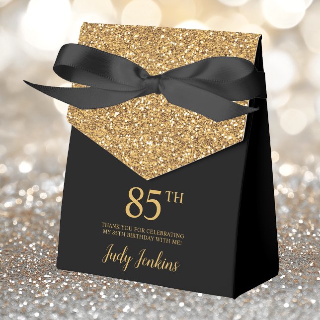 85-årsdag Guld Glitter Tack Presentaskar (Skapare uppladdad)