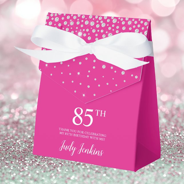 85-årsdag Hot Pink Glittrande Tack Presentaskar (Skapare uppladdad)