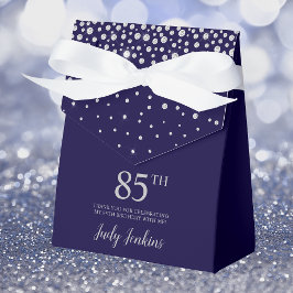 85-årsdag Navyblå Glittrande Tack Presentaskar