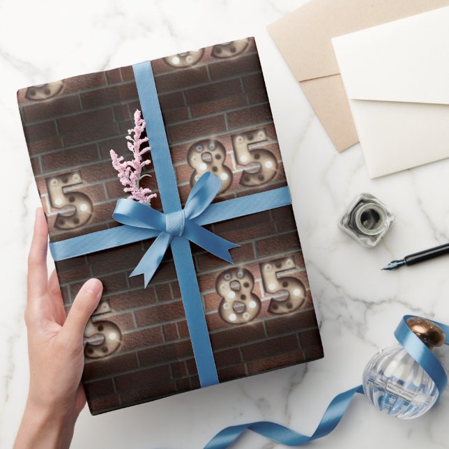 85-årsdagarsmarkör ljus på tegel presentpapper (Gifting)