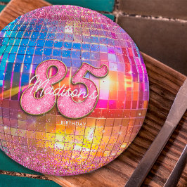 85-årsfest Guld Rosa Glitter Diskokula