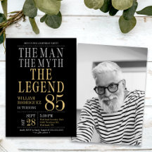 85-årsfirande Mannen Myten Legenden Foto