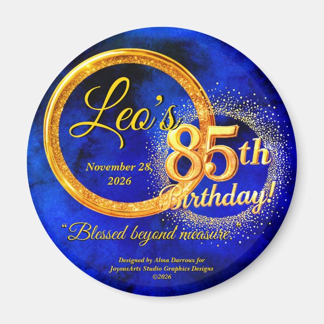 85-årspresent Magnet Present/Favorit (Framsidan)
