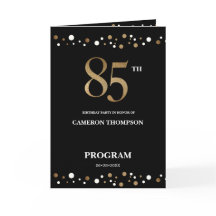 85-årsprogrammet Guld och Black Conetti