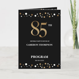 85-årsprogrammet Guld och Black Conetti Program