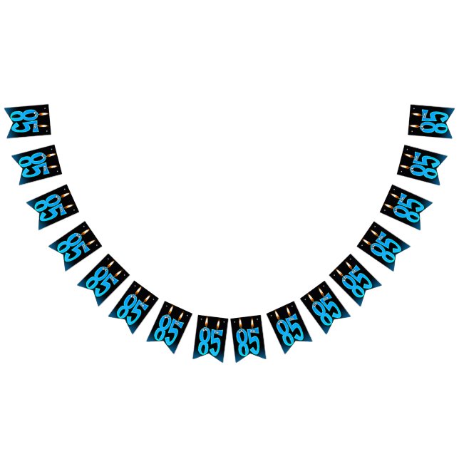 85-årsstearinljus med ögonbollar vimplar (Alla)