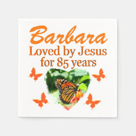 85 BIRTHDAY PERSONLIG BUTTERFLY NAPKINS PAPPERSSERVETT