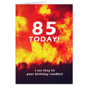 85 Brandsläckningsskena Humor vid födelsedag Hälsningskort