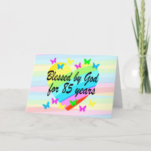 85:E BIRTHDAY BLESSINGS- OCH PRAYERS GREETING CARD KORT