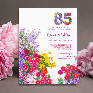 85:e Blommigten på födelsedagen Modern - 85 års in Vykort