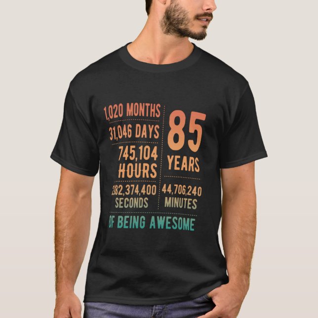 85:e födelsedag Manar Kvinnor i unga 85 år T Shirt (Framsida)
