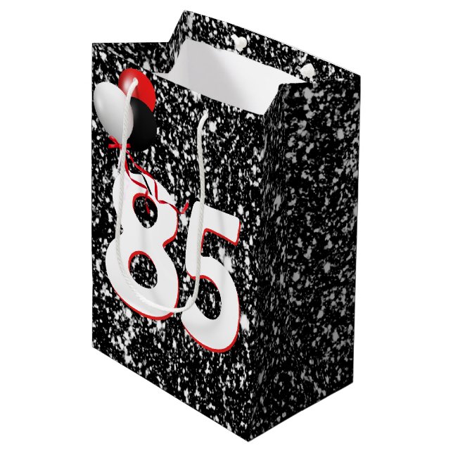 85:e födelsedag på Black Glitter (Framsidan Vinklad)