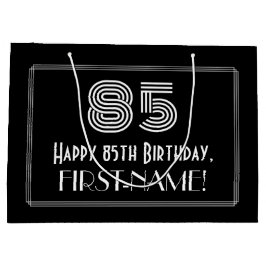 85:e födelsedagen - Art Deco Inspired Titta "85" o