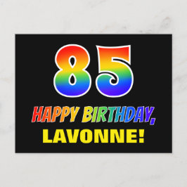 85:e födelsedagen: Fet, Roligt, Simple, Regnbåge 8 Vykort