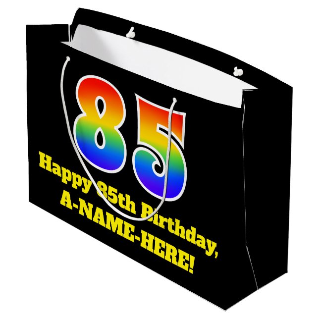 85:e födelsedagen ~ Roligt, färglös, Vibrant, regn (Baksidan Vinklad)