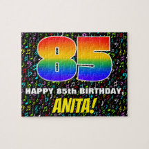 85:e födelsedagen - Roligt, färgstarka musiksymbol