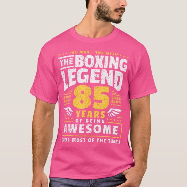 85:e födelsedagsboxen 85 år gammal boxare t shirt (Framsida)