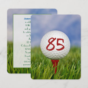 85:e Födelsedagsfesten Golf-tema Inbjudningar