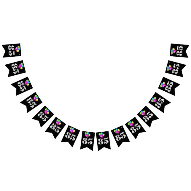 85:e födelsedagsfestens ballonger vimplar (Alla)