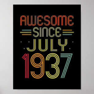 85:e födelsedagsgåvor Fantastisk sedan juli 1937 8 Poster
