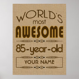 85:e födelsedagshälsfirandet World Best Fabulous Poster