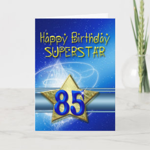 85:e födelsedagskortet för Superstar Kort