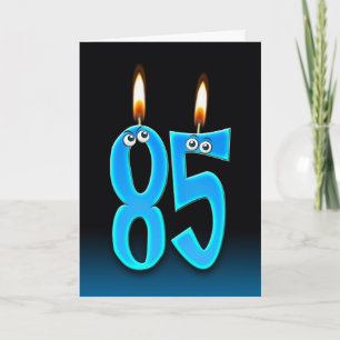 85:e födelsedagsljus kort