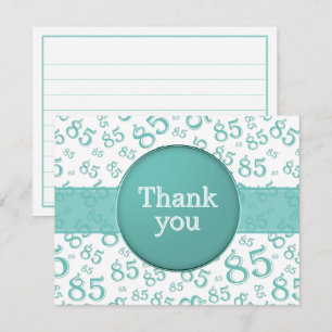 85:e Tacksamhet: Teal/Vit Nummerdesign