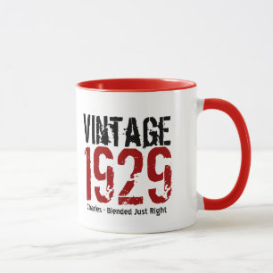 85:e Vintagen på födelsedagen 1929 eller valfrit Mugg