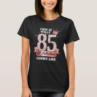 85 & Fabulous I Black Peach Party Group Candid Pho T Shirt