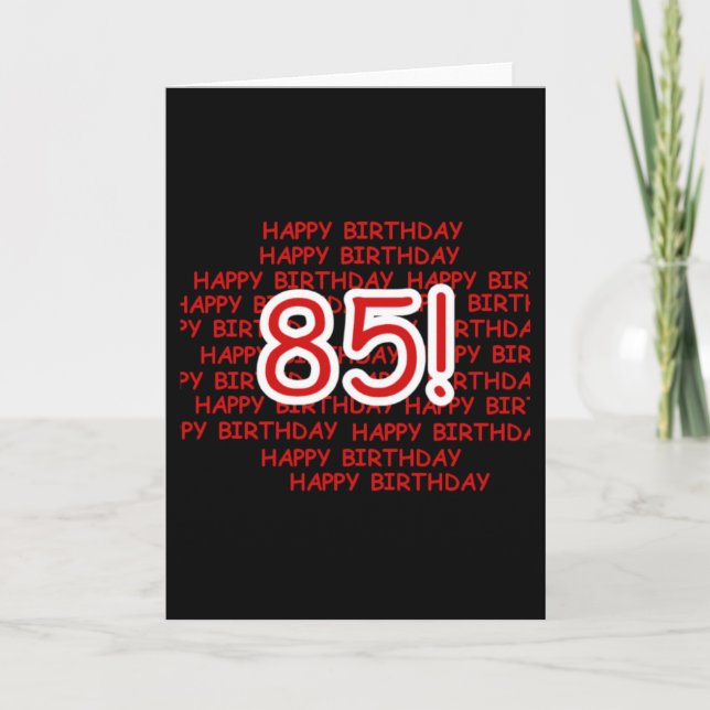 85. födelsedag för lycklig kort (Framsida)