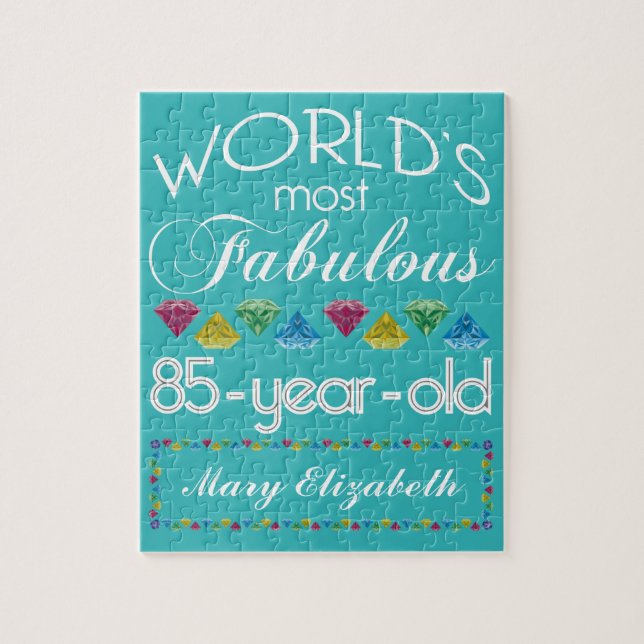 85. Födelsedag mest sagolik färgrik Gemturkos Pussel (Vertikal)