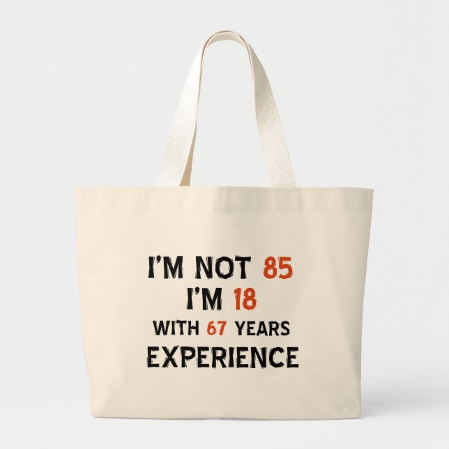 85. födelsedagdesigner jumbo tygkasse (Framsidan)
