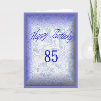 85 gammala år, grattis på födelsedagen kort