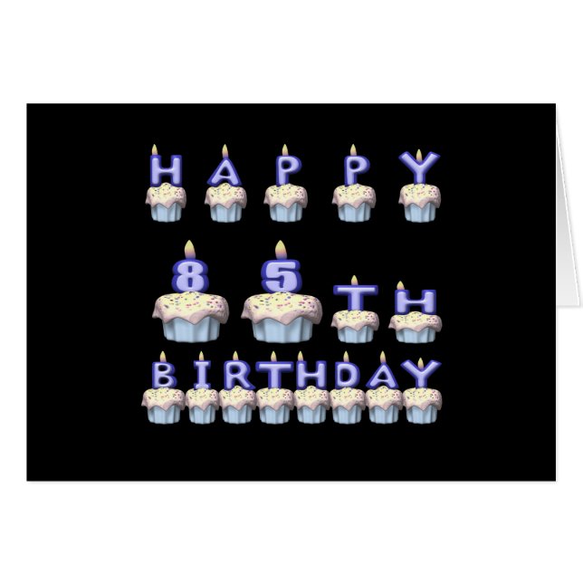85 gammala år hälsningskort (Framsidan Horizontal)
